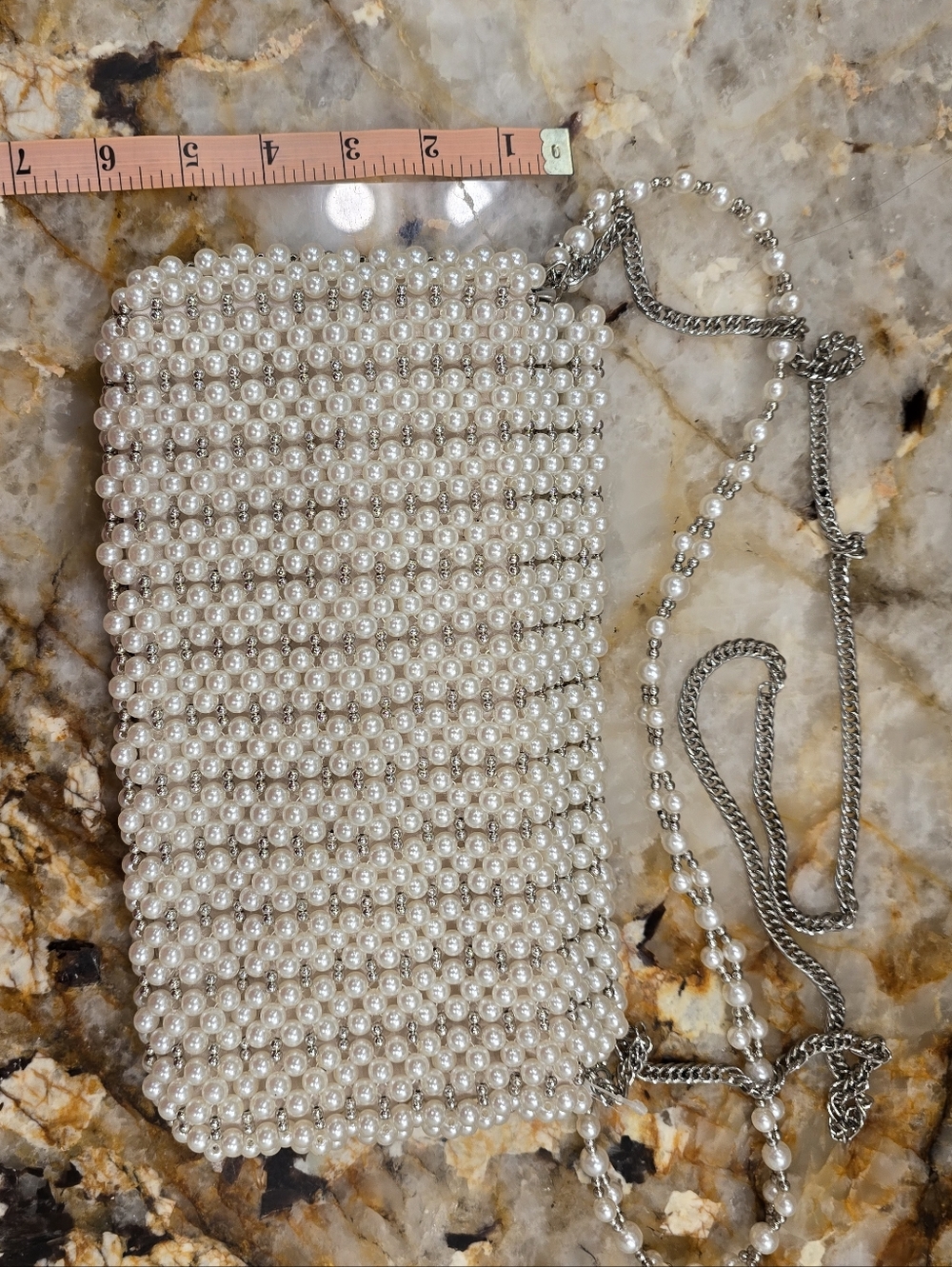 Zara Pearl Beaded Shoulder, Crossbody Bag - Picture 4 of 6